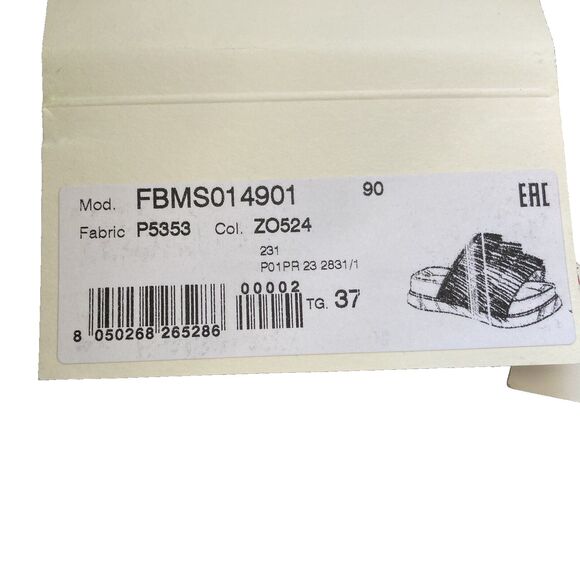 Marni Slides Orange & Yellow Crocheted Raffia Slides Fussbett Shoe Sz IT 37/US 7 - Picture 5 of 10